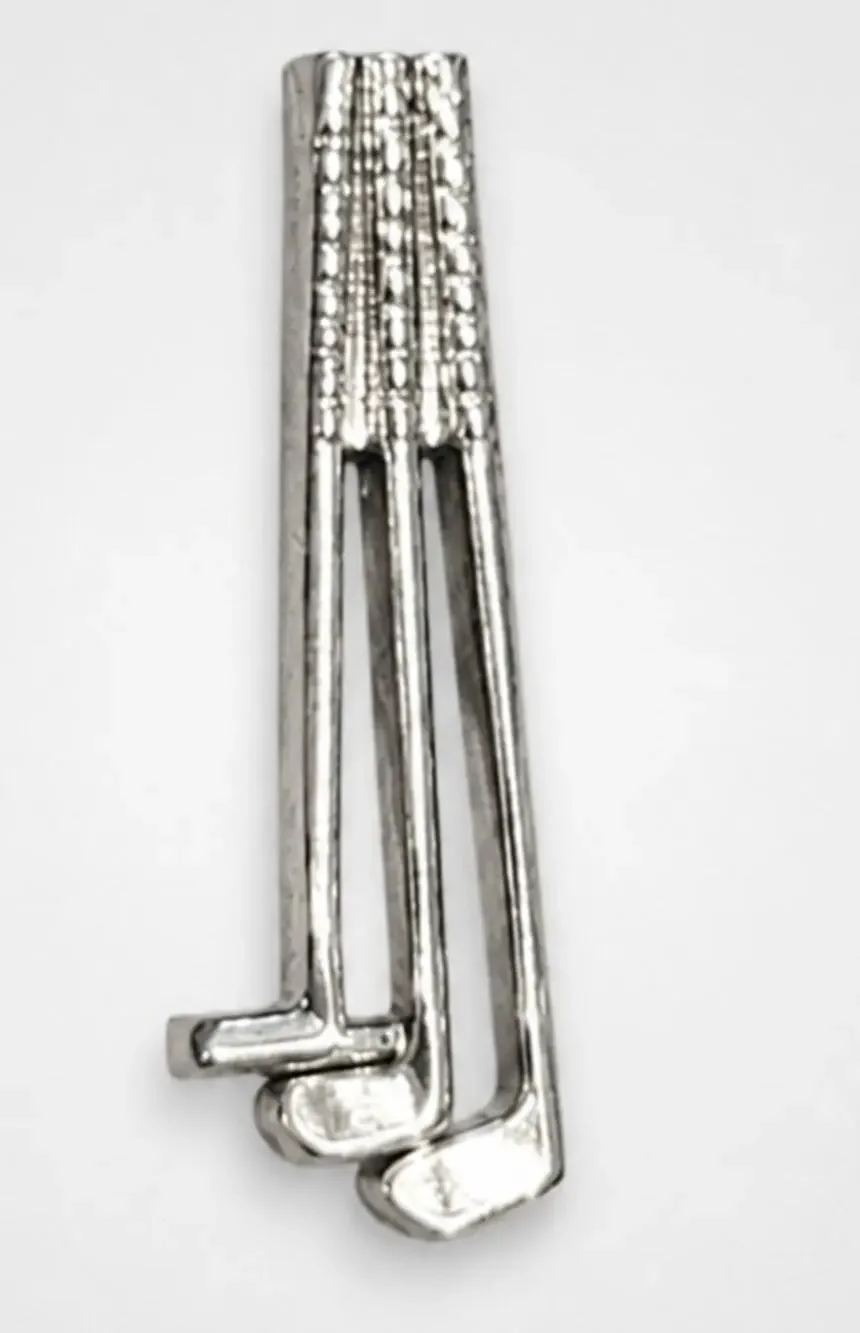 Vintage Tie Tack Golf Club Tie Pin, Silver-tone Gift‎ for him